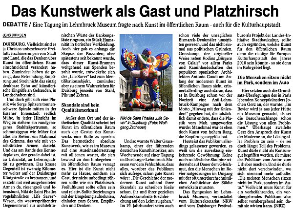 NRZ Artikel vom 20.9.05 von Jens Dirksen